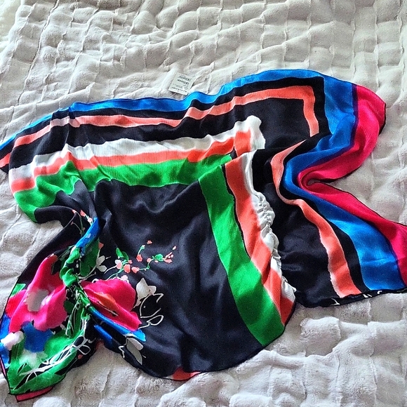 Bebe 100% SILK Asymmetrical Tunic Top/Dress | TAG ON NEVER WORN | Near Vintage - Picture 3 of 14